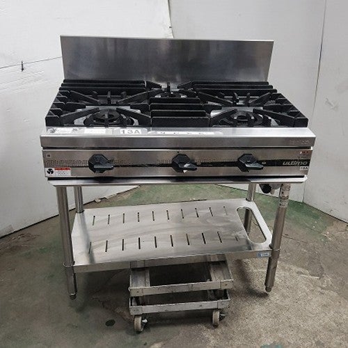 中古】3口ガステーブル マルゼン RGT-0963D 幅900×奥行600×高さ800