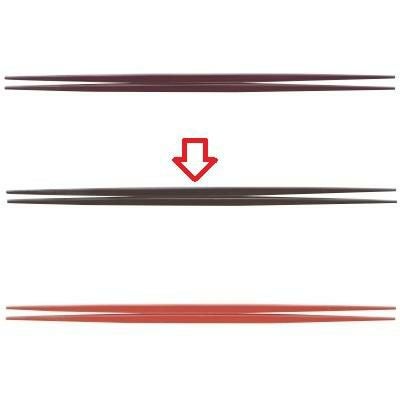 箸 24cm利久箸モカ モカ