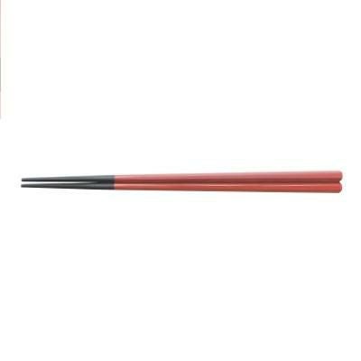 塗箸 新六角先端角塗箸朱塗21cm  朱