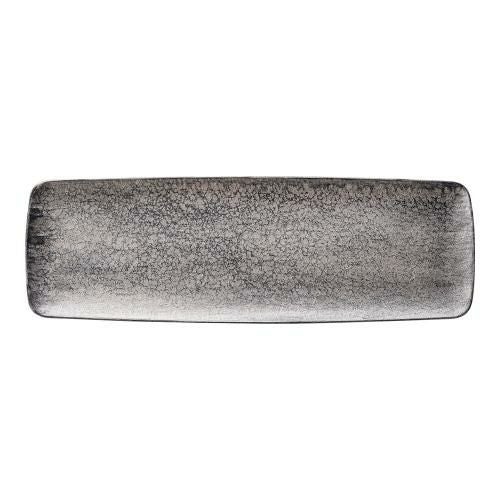 崇雪 長角皿 シルバー 34cm