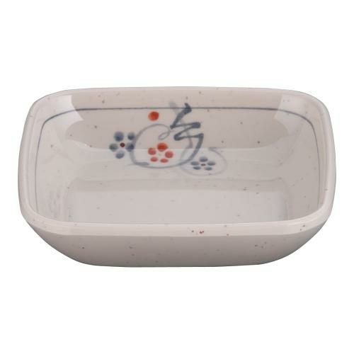 メラミン「かりん」角新香皿 M-335-K