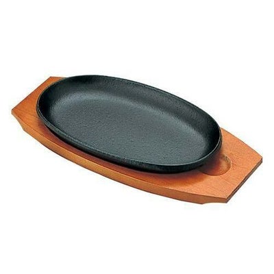 【アサヒ 鉄 ステーキ皿 A-101-15 小判】 幅230×奥行135(mm)【グループA】