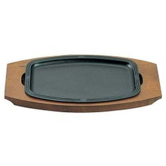 アサヒ 鉄 ステーキ皿 A-120-33 長角筋入