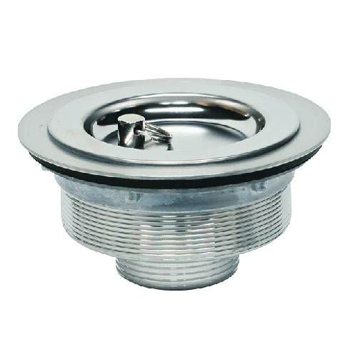 共栓 ステンレス製 ゴム巻蓋・中カゴ付 R1-1/2ネジ TO-170A-R Φ114.5×H57.5mm