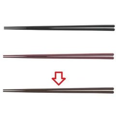箸 30.9cm六角箸モカ モカ