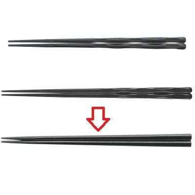 箸 22.7cm四角箸ブラック ブラック