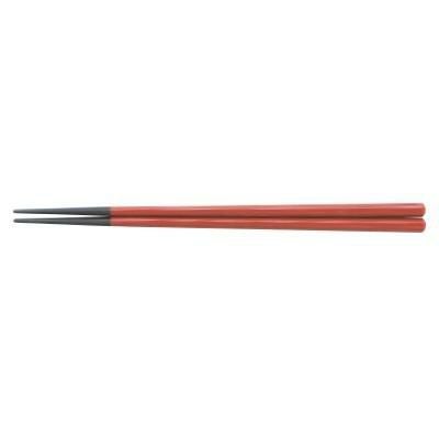 塗箸 六角塗箸朱塗 21cm 朱