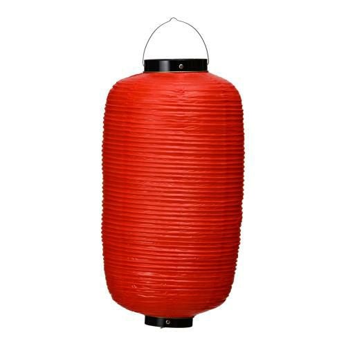 ビニール提灯長型 9号 赤ベタ b109-6