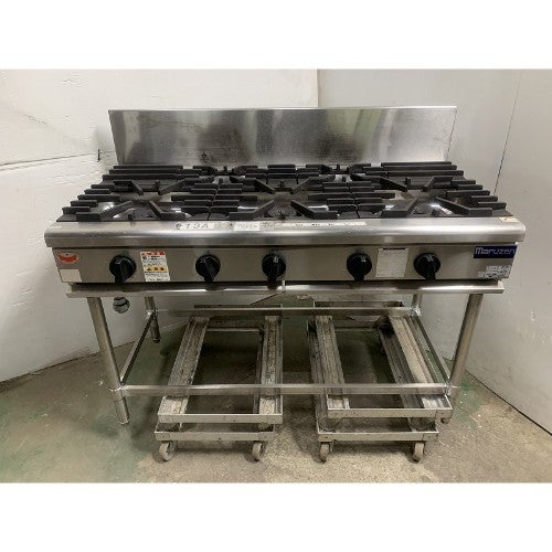 業界最長1年保証】【中古】ガステーブル 5口内管 マルゼン RGT-1265C