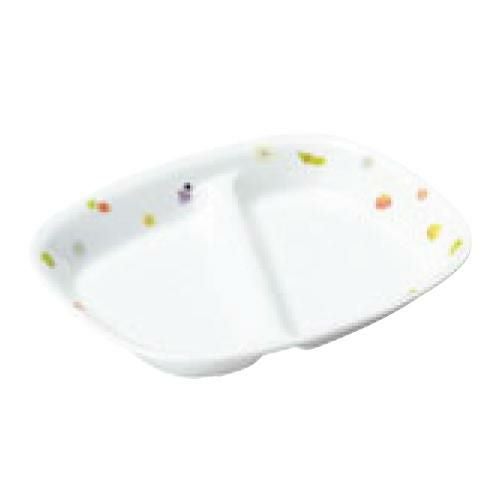 リ・おぎそ 子ども食器シリーズ 角仕切皿 21cm 1916-1230