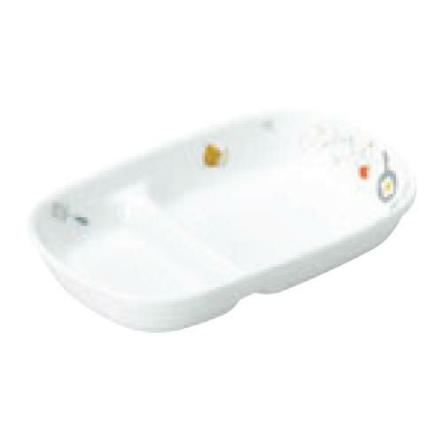 リ・おぎそ 子ども食器シリーズ 角仕切皿 17cm 2065-1240