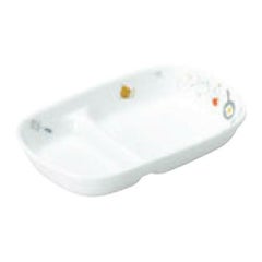 リ・おぎそ 子ども食器シリーズ 角仕切皿 17cm 2065-1240