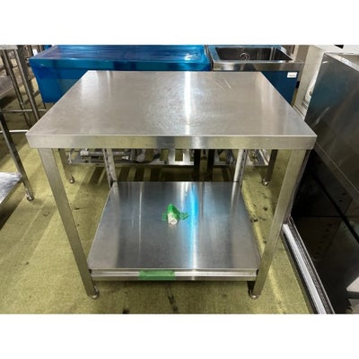 中古】作業台 中棚付き BGなし 幅750×奥行600×高さ800 【送料別途見積 