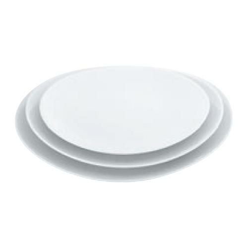 磁器 中華・洋食兼用食器 白楕円皿 21cm