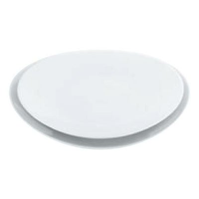 【磁器 中華・洋食兼用食器 白楕円深皿 25cm】 幅247×奥行219×高さ43(mm)【グループA】