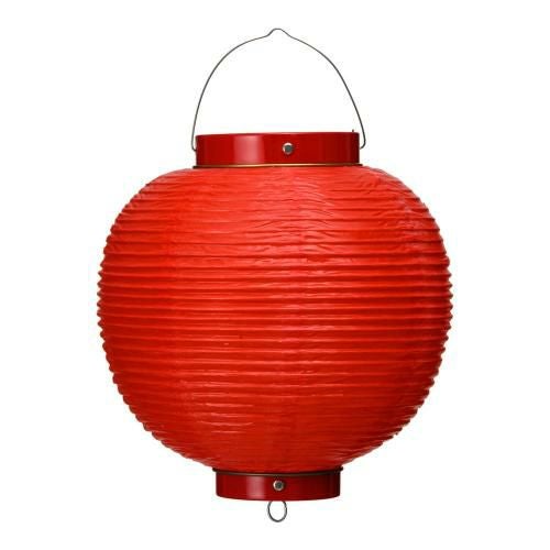 ビニール提灯丸型 9号 赤ベタ b209-8