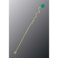 18-8 カプリ マドラー 金 グリーン M-90