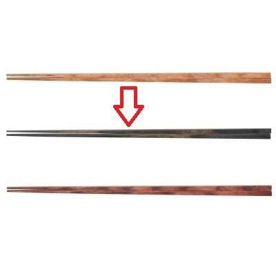 箸 23.5cm極細5MM角箸 墨味