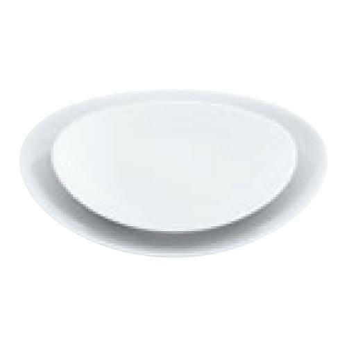 磁器 中華・洋食兼用食器 白楕円深皿 22cm