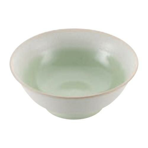 磁器 中華食器 釉彩若草 高台丼 6.8寸