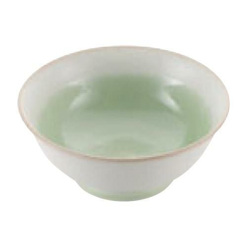 磁器 中華食器 釉彩若草 高台丼 6.5寸