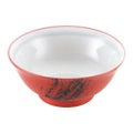 【磁器 中華食器 赤釉筆流し 高台丼 6.5寸】 高さ87(mm)【グループA】