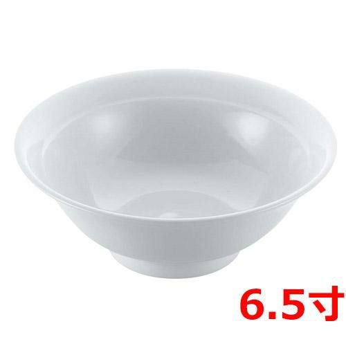 磁器 中華食器 白リム 高台丼 6.5寸