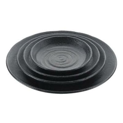 【天目砂鉄 丸皿 6.5寸】 高さ26(mm)【グループA】