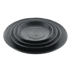 【天目砂鉄 丸皿 3.5寸】 高さ18(mm)【グループA】