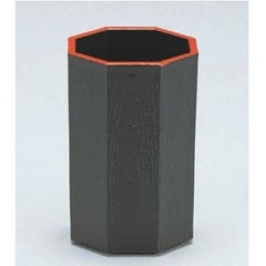 箸立て 八角木目はし立て 黒天朱(中)