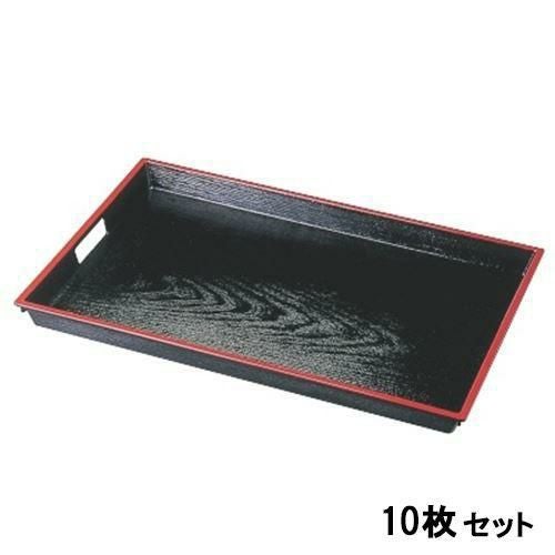 お盆 カスター盆黒天朱（大）