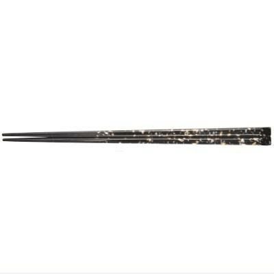塗箸 天削塗箸黒金銀箔刷21cm