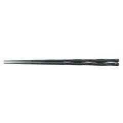 塗箸 面彫塗箸黒塗 21cm  黒