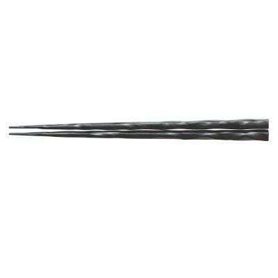 塗箸 荒削り先端角塗箸黒乾漆塗 22.7cm