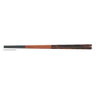 塗箸 面取角塗箸紫檀塗分21cm