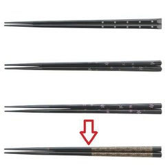 塗箸 六角塗箸金万華鏡