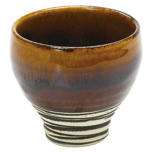 冷酒カップ アメ釉窯変