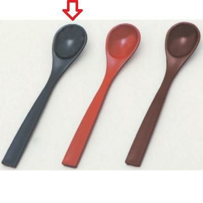 スプーン 新茶碗蒸しスプーン 黒塗  黒