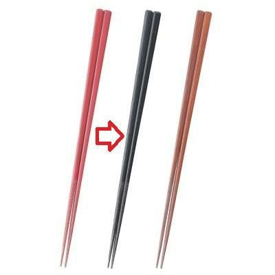 箸 1膳入 本漆四方黒色(スベリ止付)