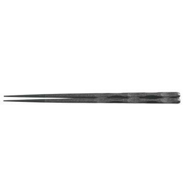 塗箸 面彫塗箸銀黒パール 22.7cm