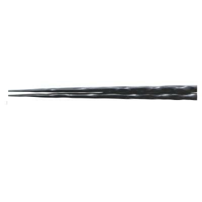 塗箸 荒削り先端角塗箸黒塗 21cm  黒