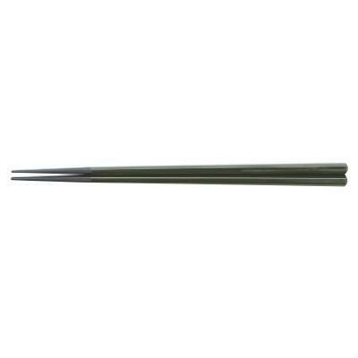 塗箸 六角塗箸グリーン塗 22.7cm  グリーン