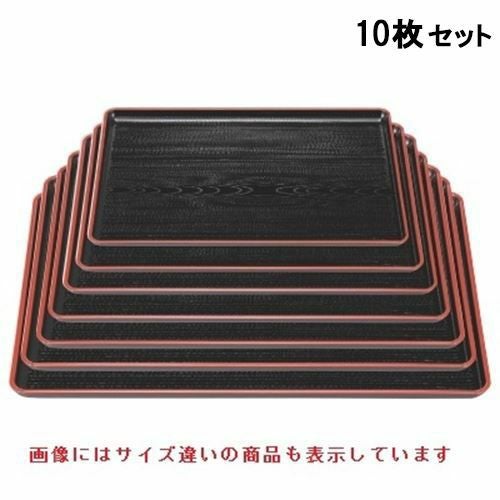 お盆 耐熱一休木目盆黒天朱尺5寸 NS加工 /業務用/新品/小物送料対象