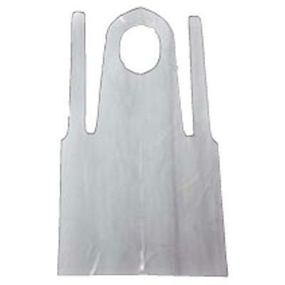 使い捨て エプロン 胸当付(100枚入)R94110 PE製