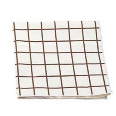 EBM キャンパス厚手 チェックナフキン ブラウン 450×450