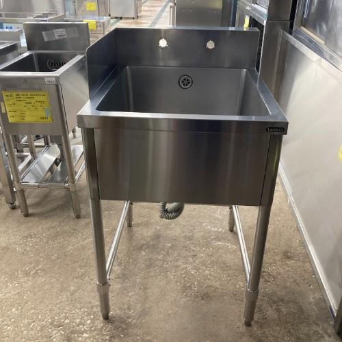 中古】一槽シンク 三方枠 BGあり 幅570×奥行750×高さ850 【送料別途