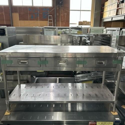 中古】対面ガラスショーケース 幅1800×奥行450×高さ700 【送料別途見積