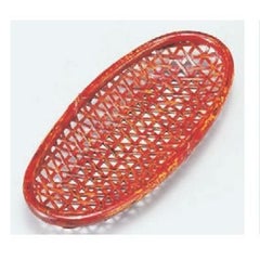 おしぼり受け 小判網目春慶ランタイおしぼり入れ