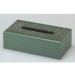 ティシュカバー ティッシュボックスグリーン乾漆吹雪