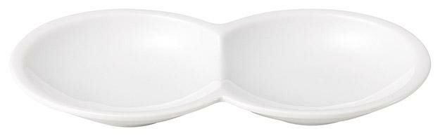 カリタ 14cm浅口二つ仕切皿